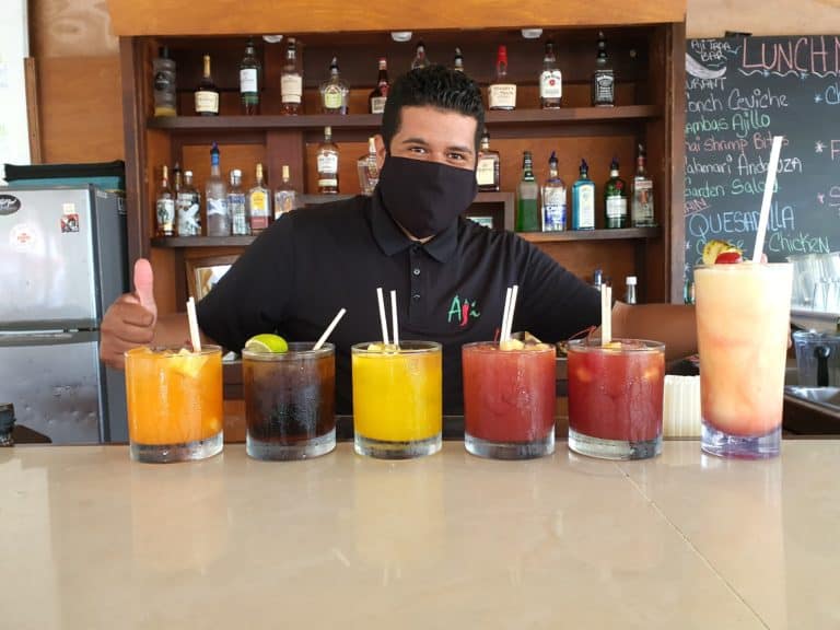 Juan Serving Drinks