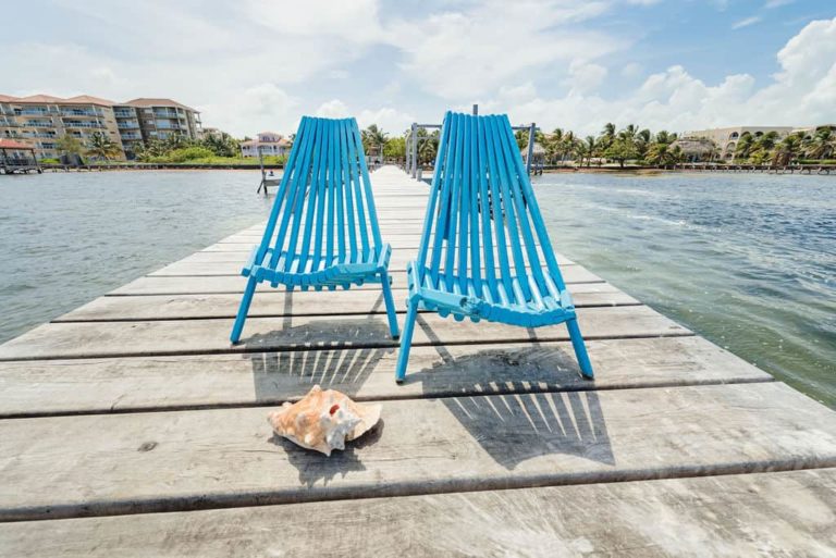 Beach Chair In Tropical Sea